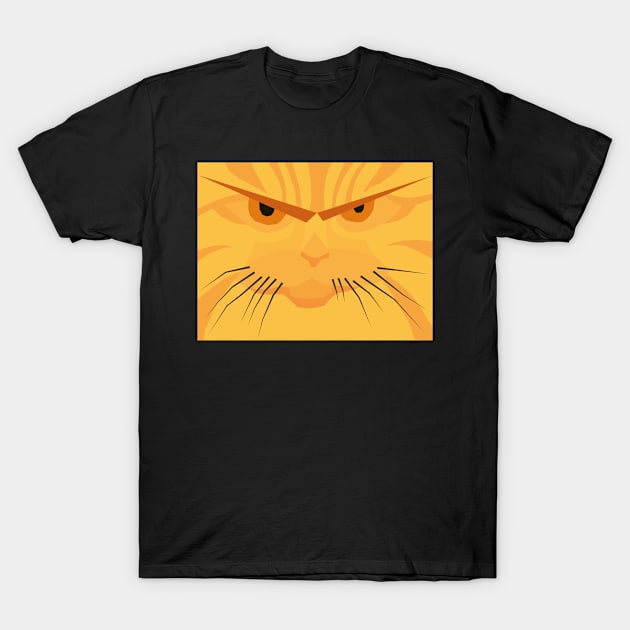 Orange cat moment grumpy low poly T-Shirt by Houseinthevillage